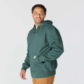 Paxton vattenavvisande, kraftig hoodie med hel dragkedja för män – carhartt Rain Defender-huvtröjor