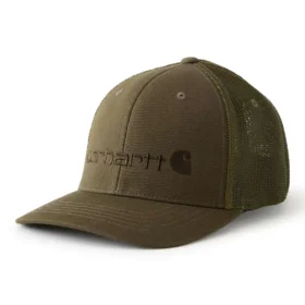 Rugged Flex™-keps i canvas med meshrygg och logotyp